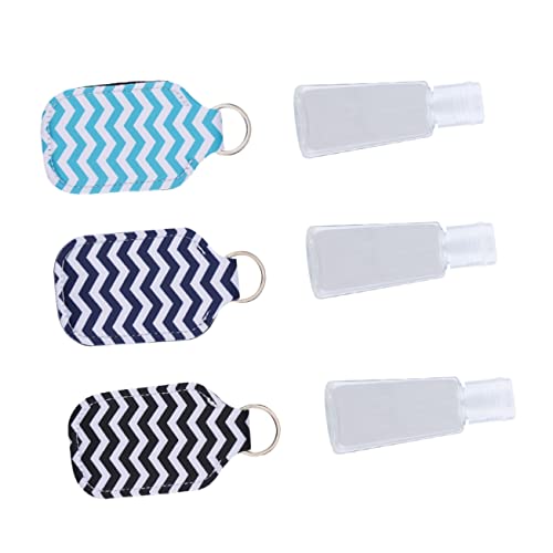 minkissy 6 Piezas Tapa de botella de embotellado botella de agua detergente alcohol dispensador de jabón líquido protector colgante cubierta manga de botella neopreno