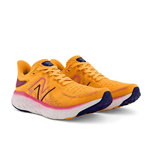 New Balance Women's Fresh Foam X 1080 V12 Running Shoe, Vibrant Apricot/Vibrant Pink/Night Sky, 8 Medium US