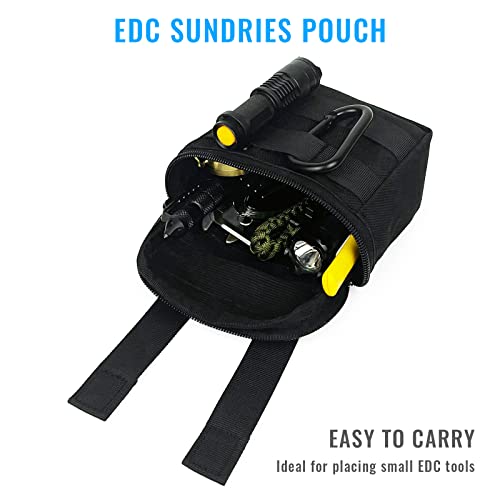 Leisontac Edc Tactical Pouch With Molle Utility, Waterproof Tool Belt Bag, Outdoor Sports Portable Storage Bag (Black) #TOP3