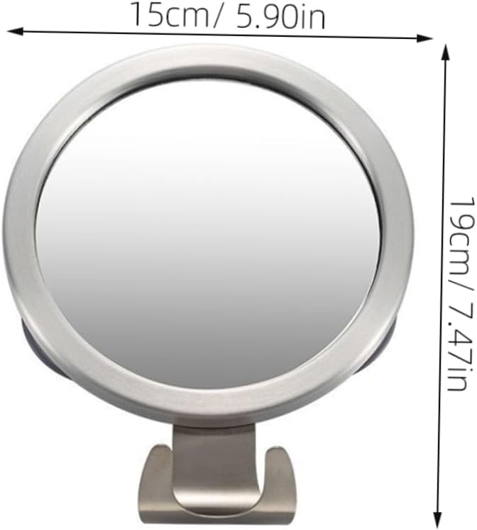 1pc Fogless Shower Mirror Fog Bathroom Mirror Easy to Install Hook for Razor Tweezers Shaving Makeup