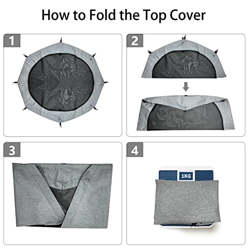 Image of PETIME Top Cover Sun /Rain Proof Provide Shade and Security for Indoor Outdoor Dog Playpen Fits All 24 inch Wide 8 Panels Pet Exercise Pen (Playpen Not Included)