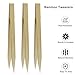 Piutouyar 3 Pack Bamboo Tweezers, Nonslip Anti Static Tweezer Repair Tool for Gold Leaf Sheet, Foil, Art, Craft