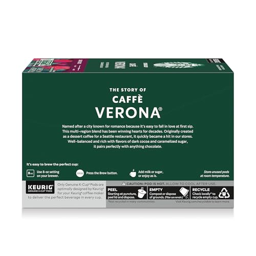 Starbucks K-Cup Coffee Pods, Dark Roast Hot or Iced Coffee, Caffè Verona, 10 Keurig Pods - image 8