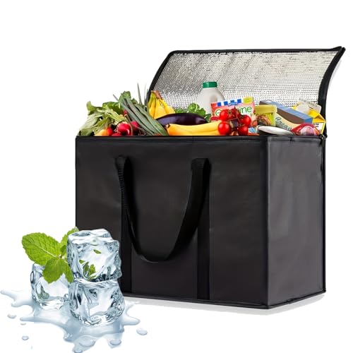 Bolsa isotérmica grande de 35 l, plegable, bolsa de pícnic, bolsa isotérmica grande, bolsa isotérmica para coche, bolsa isotérmica, bolsa para almuerzo, nevera para picnic