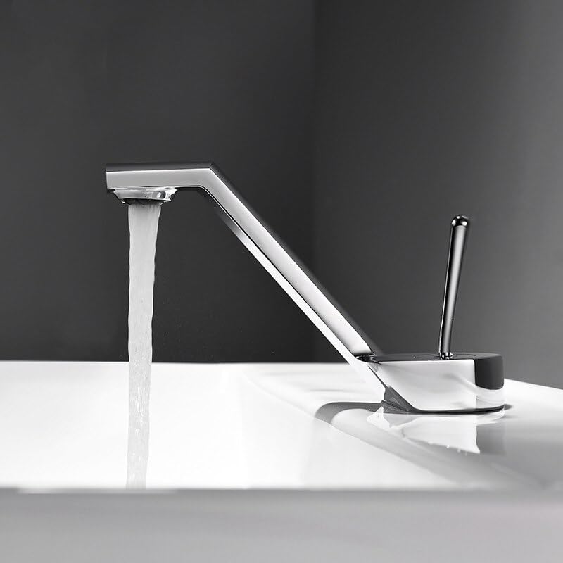 Robinet de lavabo élégant avec mélangeur chaud froid au design épuré pour vasque