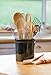 American Mug Pottery Ceramic Utensil Crock Utensil Holder, Made in USA, Black