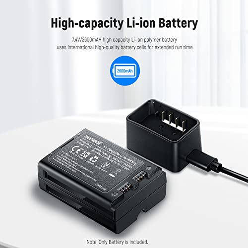 Batería de repuesto de ion de litio NEEWER 7,4V 2600mAh para flash speedlite NB-Z1 2