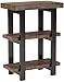 Pomona 3-Tier Solid Wood End Table with Storage Shelves – Rustic Industrial Space-Saving Side Table or Nightstand for Living Room, Bedroom, or Entryway by Alaterre Furniture