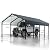 JY QAQA 12 x 20 FT Heavy Duty Metal Carport Canopy with Galvanized Steel Roof, Outdoor Car Tent Metal Garage Shelter for Car, SUV, Trucks and Boats