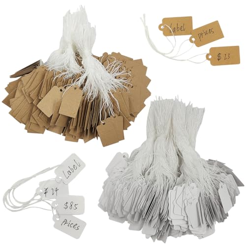 Étiquettes de prix avec ficelle pour étiqueter facilement les vêtements et bijoux sans outil