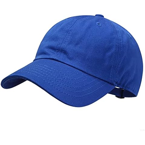 GADIEMKENSD Kids Plain Baseball Cap Unconstructed Fitted Toddler Sun Hat Washed Cotton Kids Baseball Hat Beach Camping Golf Travel for Girls Boys 3-7 Years Blue Cover