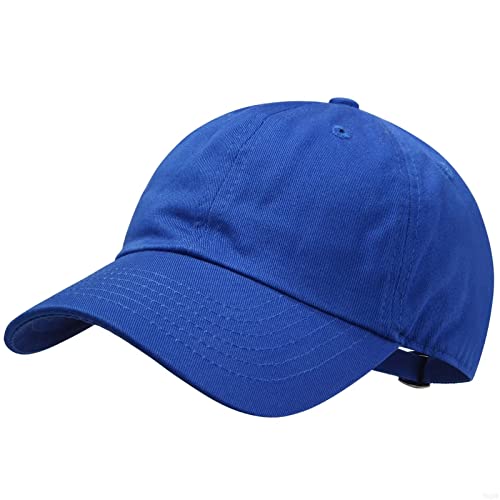 GADIEMKENSD Kids Plain Baseball Cap Unconstructed Fitted Toddler Sun Hat Washed Cotton Unisex Kids Baseball Hat Beach Camping Golf Travel for Boys 3-7 Years Blue