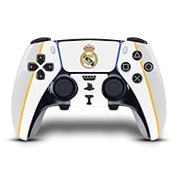 Head Case Designs Officially Licensed Real Madrid CF White Badge Vinyl Sticker Gaming Skin Decal Cover Compatible With Sony PlayStation 5 PS5 DualSense Edge Controller