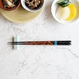 箸蔵まつかん(Hashikura Matsukan) 箸 食洗機対応 天然木 男女兼用 22.5cm 結晶 夜空 宵 黒 青 日本製 G-64650