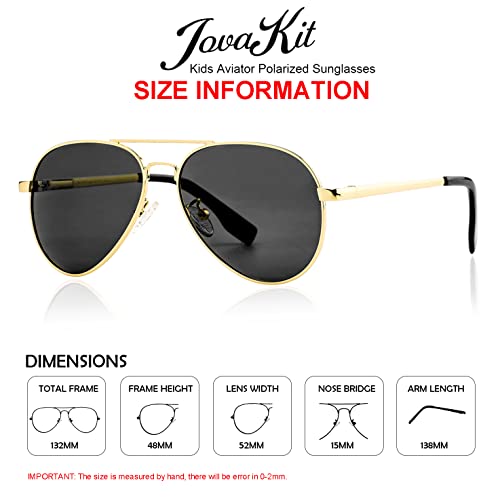 Jovakit JK3025B Kids Small Polarized Aviator Sunglasses thumb #4