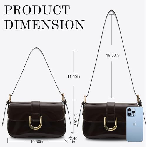 Image of Small Shoulder Bag for women,Crossbody Purses,Leather Tote Handbag Clutch Hobo Purse,with Zipper Closure for Women