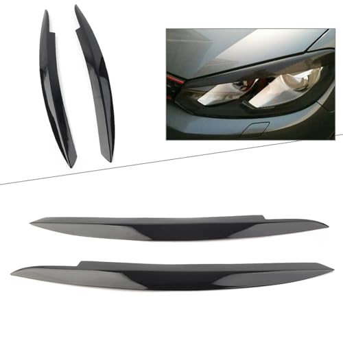 Cache-phares Golf 6 de qualité premium laqué noir pour VW MK6