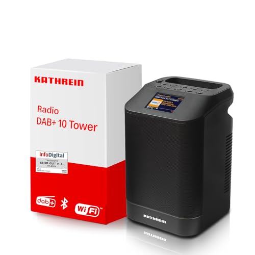 Kathrein DAB+ 10 Tower - Modernes und tragbares FM-/DAB+/Internetradio | DAB Plus Radio |...