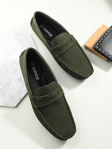 Image of Server Mens Knit Loafers S59 Lightweight Shoes Men's Loafer