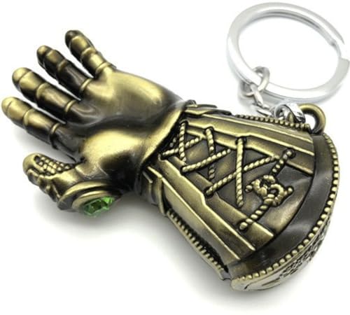 Image of Yaa Catchy Avengers Thanos hand with all Infinity Stone Gauntlet and Double-Bladed Sword KeyChain Key ring best Gift for (Thanos Lovers) Keychains