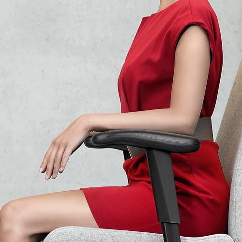 Image of Office Chair Arm Replacement Armrest Pads for -Office Chair Parts Arm Rest for Desk Chair with Mounting Hole Patterns Screws (PU-21)