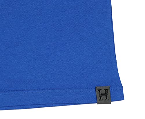 Harry Potter Men's Hogwarts Ravenclaw Sleeve Tape Short Sleeve T-Shirt (Medium) Blue #TOP2