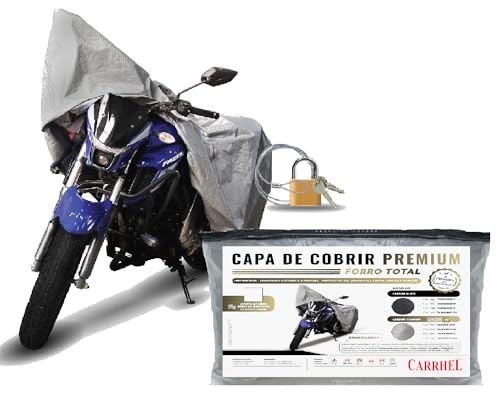 Capa para Moto Premium Carrhel Forrada com Cadeado GG