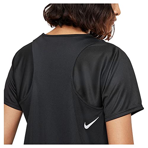 Nike Dry Fit Race T-Shirt, Black/Reflective Silv
