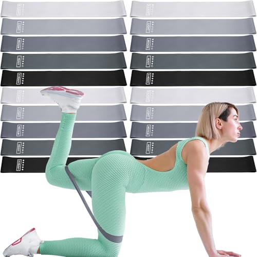 Image of Deekin 20 Pcs Resistance Bands for Women Men 10-115 Lbs 5 Different Resistance Levels Loop Exercise Bands for Leg Working Gym
