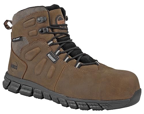 Hoss Boot Men's Brown Tikaboo Ultra Light Met Guard Composite Safety Toe SD