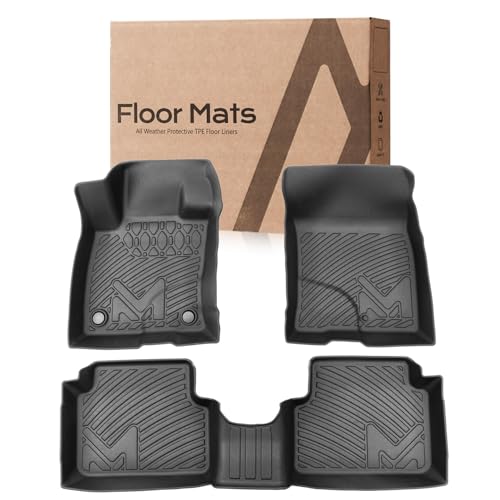 Image of TPE Automotive Floor Mats Custom for 2022-2026 Ford Maverick (Not for Hybrid) &21-25 Bronco Sport, All Weather Cover Protection Waterproof Black Floor Liner Front & Rear Row Full Set Car Mats, 3PCS