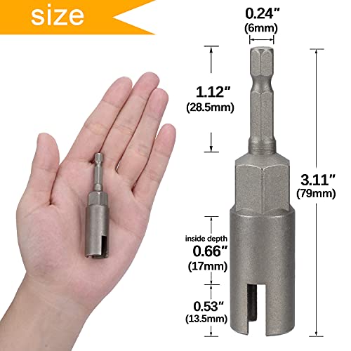 image for Pagow Deep Power Wing Nut Driver Set- Slot Wing Nuts Drill Bit Socket 