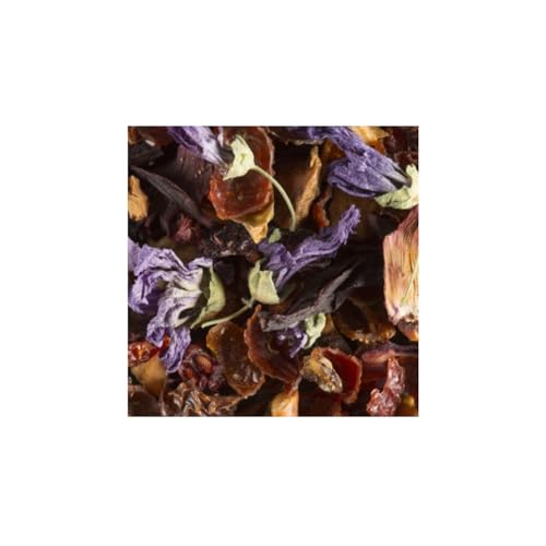 Dammann Frères | Carcadet Passion Framboise | Karkadé Frambuesa y Fruta Pasión en Hojas y Flores - 90 Gr | Mezcla Hibisco, Rosa Mosqueta y Aromas Afrutados para Infusión