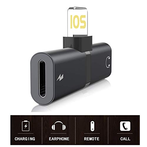 Headphone Jack Adapter for iPhone Xs/Xs Max/XR/8/8 Plus/X/7/7 Plus Adapter Audio & Charger