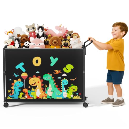 BBLIKE Toy Box for Kids, 200L Extra Large Toy Chest Storage, Black