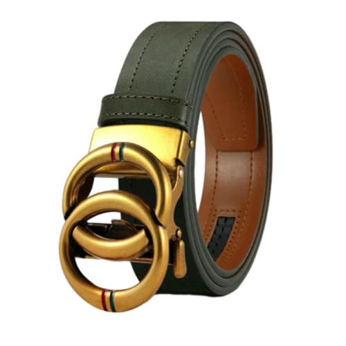 Men'S Fashion Belt Automatic Buckle Ratchet Belt Business All-Match Random Adjustable Belt-Zdk679Wsy-Gr-105Cm