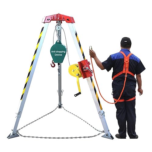 Heavy Duty Aluminum Alloy Fire Rescue Tripod - Emergency Response Lifting Equipment for Firefighting Rescue Operations Reliable Safety