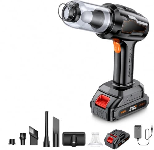 Image of Portable Car Vacuum | Handheld Car Vacuum Cordless | Portable Car Vacuum With 21000 pa HIgh-Power-Suction-Home-Office-Pet | Car Dust CleanerFOR CLEAN CLOTHES (H1)