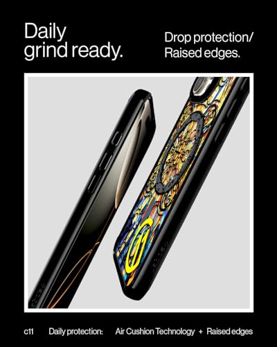 Image of Spigen Ultra Hybrid T MagFit Back Cover Case for iPhone 16 Pro, c11 Collection, MagSafe Compatible, Camera Control Covered, 3D Effect with Hexa-Layer Print - PC+TPU | Magnolia