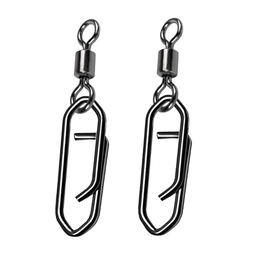 Atibin High Strength Fishing Clips Swivel Freshwater Saltwater Fishing Snaps Connector Rolling...