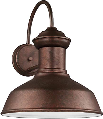 Sea Gull Lighting Sea Gull 8647793S-44 Transitional LED Outdoor Wall Sconce from Fredricksburg Collection Finish, Large Light, Weathered Copper