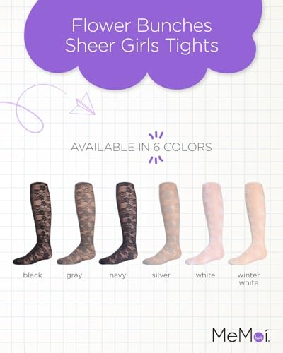 MeMoi Girls' Flower Bunches Sheer Tights2