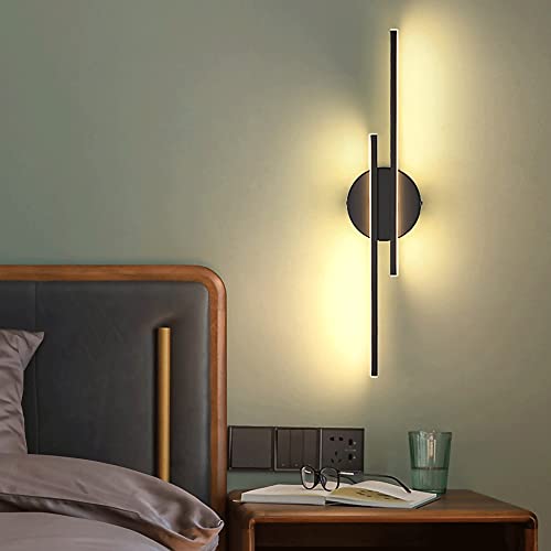 Accesorios de iluminación de pared lineales negros creativos de lujo 8