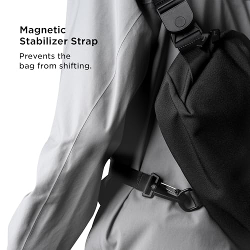 ALPAKA Magnetic Stabilizer Strap - Accessory for Crossbody Bag - Quick Release Maglockz Buckle - 360° Rotating Clasp to Move with Your Body - Heavy Duty Snaps - Magnetic Latch for HUB Accessories