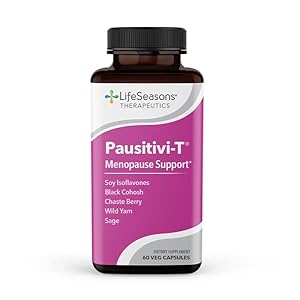 LifeSeasons – Pausitivi-T – Menopause Relief Supplement – Natural Support for Hot Flashes, Hormone Balance and Night Sweats – Contains Black Cohosh and Soy Isoflavones – 60 Capsules