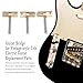 Guitar Bridge Compensated Brass Saddles Set -3pcs Vintage-Style Telecaster Electric Guitar Bridge Saddles - Replacement part for Fender Tele Style
