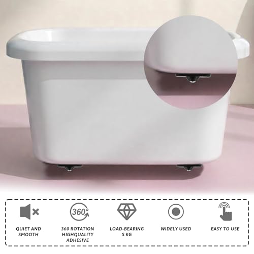 Tucnoeu 8pcs Kugelrollen für Möbel - Selbstklebende Mini Rollen für Küchengeräte, 360° Schwenkbare Universalrad-Rollen, Ideal für Kleine Möbel und Geräte(Schwarz)