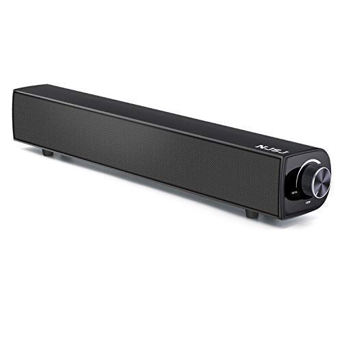 NJSJ Computer Sound Bar,Bluetooth Speaker Soundbar, 20W Wired Wireless Audio Stereo for TV