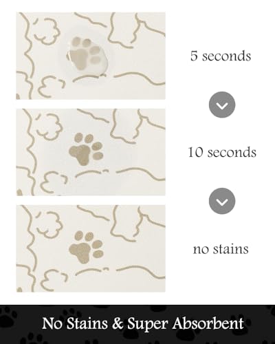 Image of Pet Feeding Mat-Absorbent Dog Mat for Food and Water Bowl-No Stains Quick Dry Water Dispenser Mat-Dog Accessories Pet Supplies-Bowl for Messy Drinkers