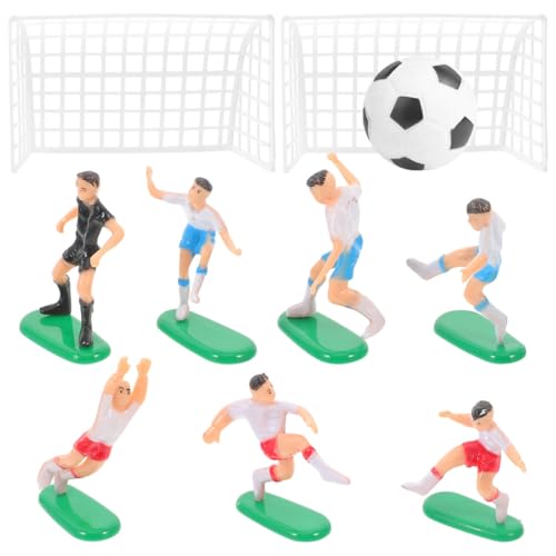 GETAJGHSD Set de Decoración para Tartas de Fútbol Figuras Miniatura y Accesorios Temáticos, para Cumpleaños Infantiles y Celebraciones Deportivas